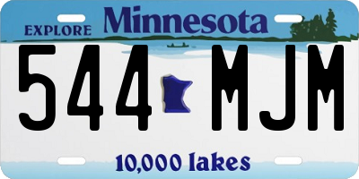 MN license plate 544MJM