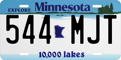 MN license plate 544MJT