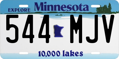 MN license plate 544MJV