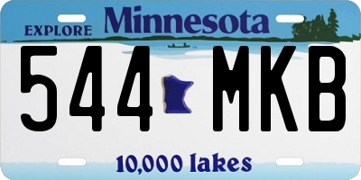 MN license plate 544MKB