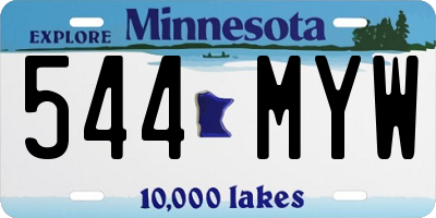 MN license plate 544MYW