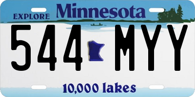 MN license plate 544MYY