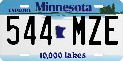 MN license plate 544MZE