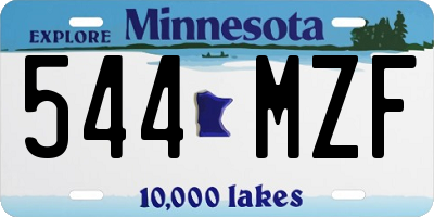 MN license plate 544MZF