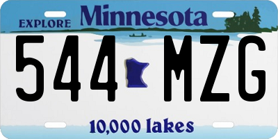 MN license plate 544MZG