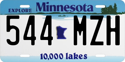 MN license plate 544MZH