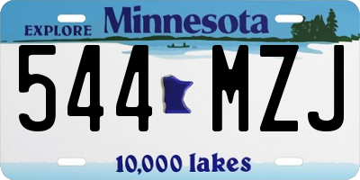 MN license plate 544MZJ