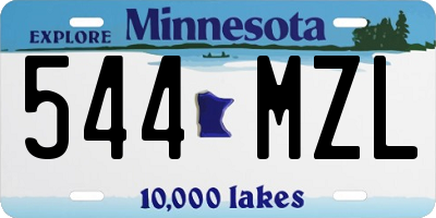 MN license plate 544MZL