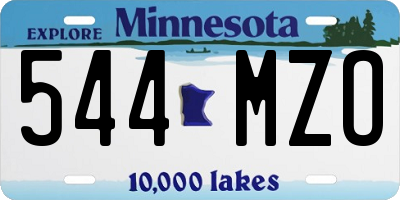 MN license plate 544MZO
