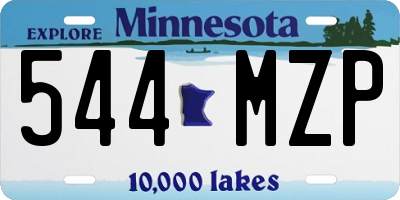 MN license plate 544MZP