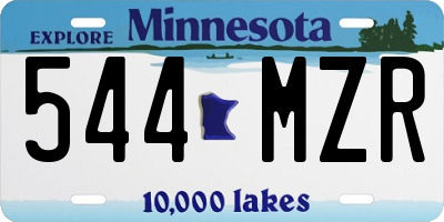 MN license plate 544MZR