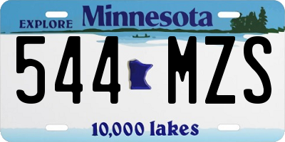 MN license plate 544MZS