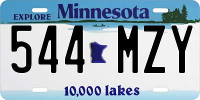 MN license plate 544MZY