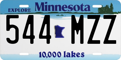 MN license plate 544MZZ