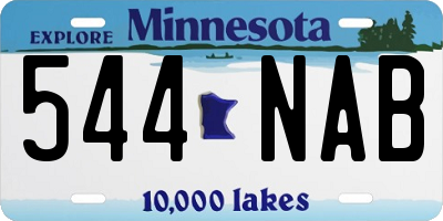 MN license plate 544NAB