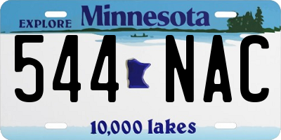 MN license plate 544NAC