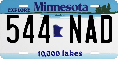 MN license plate 544NAD