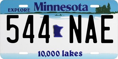 MN license plate 544NAE