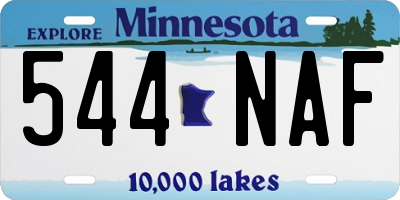 MN license plate 544NAF