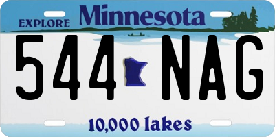 MN license plate 544NAG