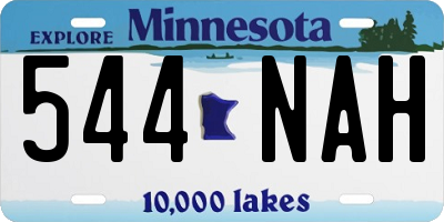 MN license plate 544NAH