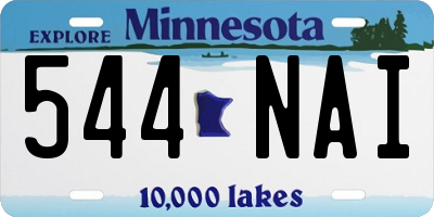 MN license plate 544NAI