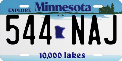 MN license plate 544NAJ