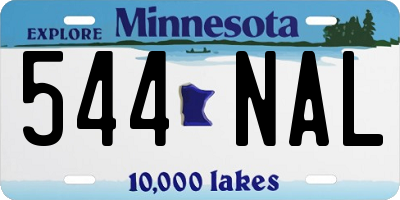 MN license plate 544NAL