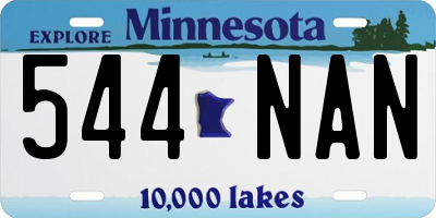 MN license plate 544NAN