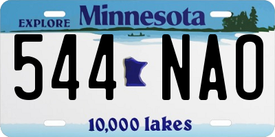 MN license plate 544NAO