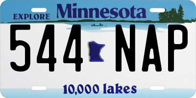 MN license plate 544NAP