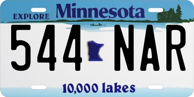MN license plate 544NAR