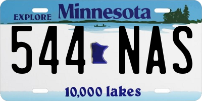 MN license plate 544NAS