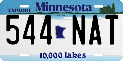 MN license plate 544NAT