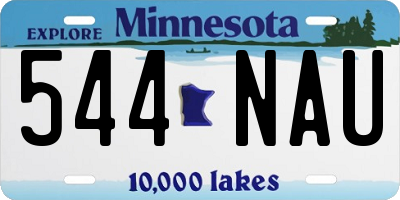 MN license plate 544NAU