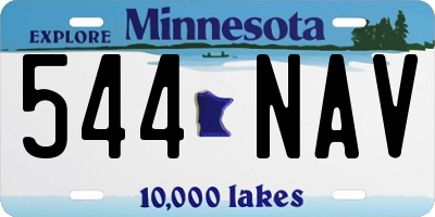 MN license plate 544NAV