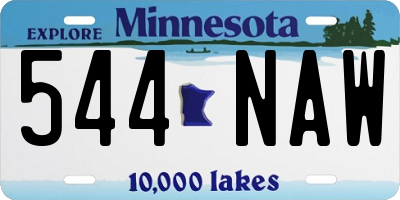 MN license plate 544NAW