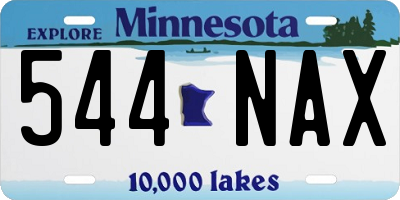 MN license plate 544NAX