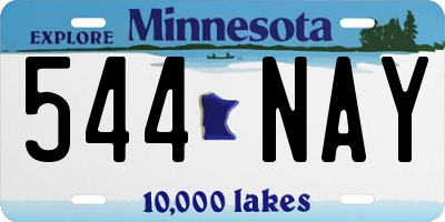 MN license plate 544NAY