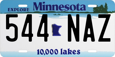 MN license plate 544NAZ