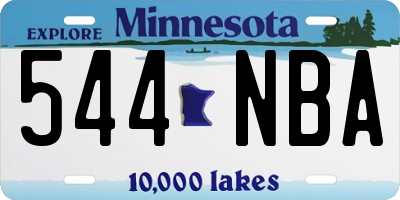 MN license plate 544NBA