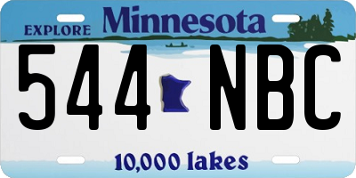MN license plate 544NBC