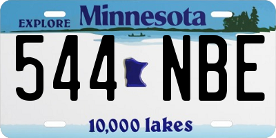 MN license plate 544NBE