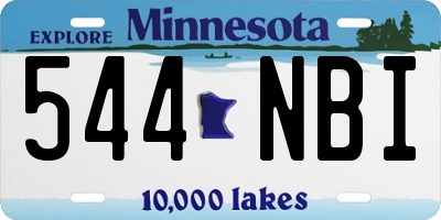 MN license plate 544NBI