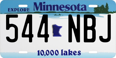 MN license plate 544NBJ
