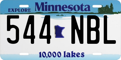 MN license plate 544NBL