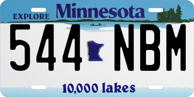 MN license plate 544NBM