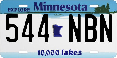 MN license plate 544NBN