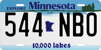 MN license plate 544NBO