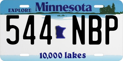 MN license plate 544NBP